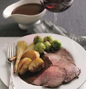 Spiced Rib of Beef with Red Wine Gravy