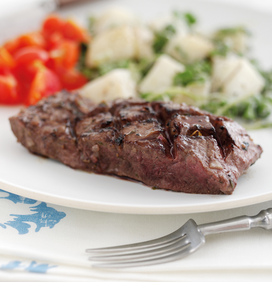 Spicy Herb Marinated Flat Iron Steaks