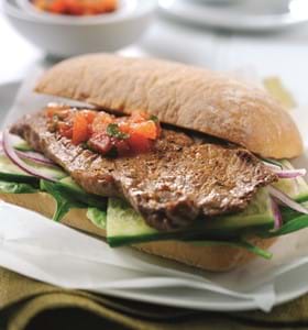 Steak Sandwich with Fiery Relish