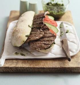Steak Sandwich with Salsa Verde