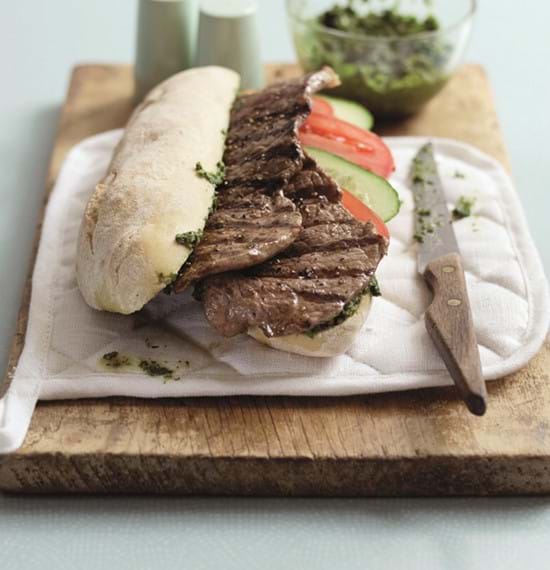 Steak Sandwich with Salsa Verde