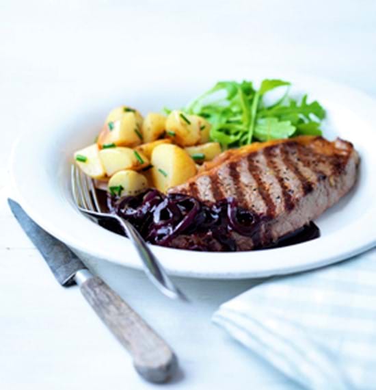 Steaks with Red Wine Sauce