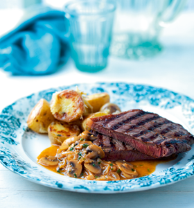 Steaks with Shallot and Mushroom Sauce Recipe Simply Beef Lamb Steaks with Shallot and Mushroom Sauce Recipe Simply Beef Lamb