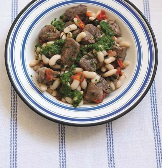 Warm Lamb and White Bean Salad with Rocket Dressing