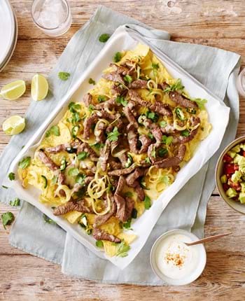 Steak Nachos with Salsa