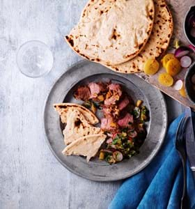 Lamb Leg Steaks with Preserved Lemons, Radish, and Parsley Relish