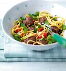 Tangy Meatballs with Noodles