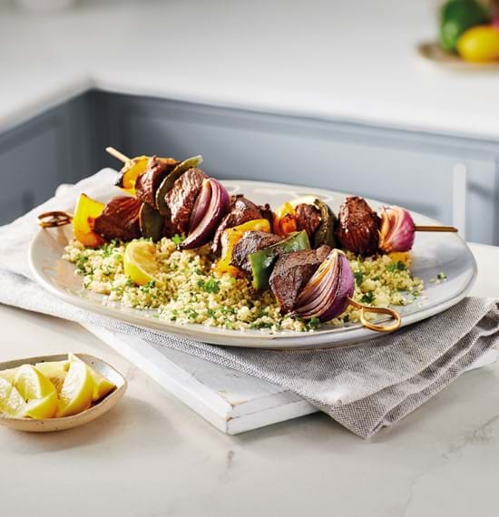 Beef Kebabs with Couscous Beef Kebabs with Couscous