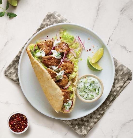 Lamb and Tzatziki Pitta Lamb and Tzatziki Pitta