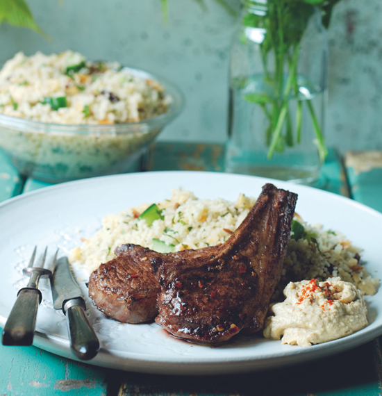 Cinnamon and Chilli Lamb Chops with Couscous Salad