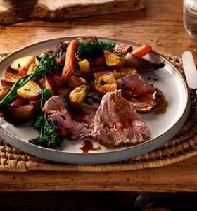 Roast Lamb with Citrus Vegetables
